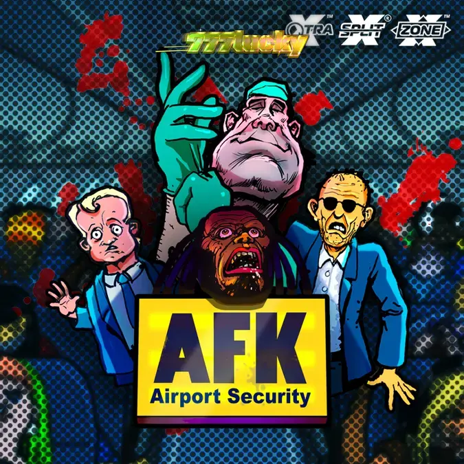 Tampilan visual slot AFK Airport Security dengan tema bandara yang unik